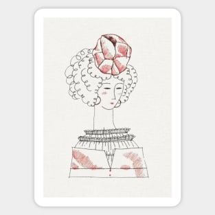 Les Gorgerettes 3  fashion plate - wall art Sticker